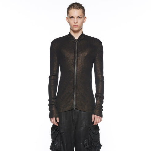 JULIUS 917KNM1-C Black / Skinny Knit Top